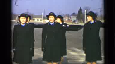 New York (1947): Female Military Soldiers Use Their Arms To Measure Distance