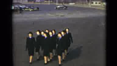 New York (1947): 12 Girl Walking Marching All Dress Up The Same