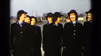 New York (1947): Women Wearing Formal Uniforms Standing Near Each Other And