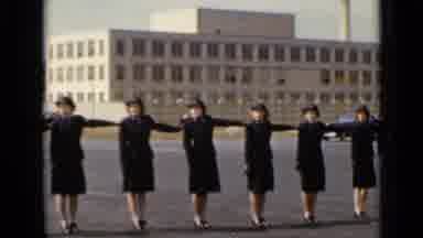 New York (1947): Military Women Measure Distance In A Drill Line Early In The