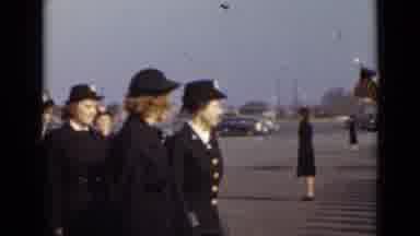 New York (1947): Women Military Troops March In Formation On Parade Grounds Before
