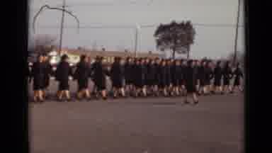 New York (1947): A Bunch Of Ladies Marching In A Unified Fashion All Wearing Same