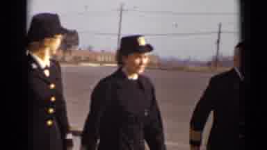 New York (1947): Unidentified Uniformed Men And Women On Parade Ground Or Large