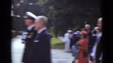 New York (1947): Men And Women Parading Down The Street After Walking Down Stairs
