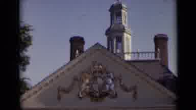 New York (1947): Picturesque Roof With Heraldry And A Widow's Watch While A Woman
