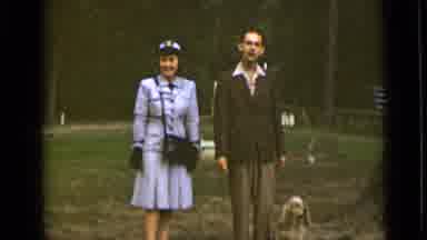 New York (1947): Man And Woman Stand Together Then The Man Raises His Head And Has