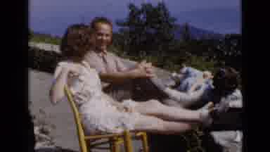 New York (1947): A Man And Two Women Are Relaxing And Enjoying Nature