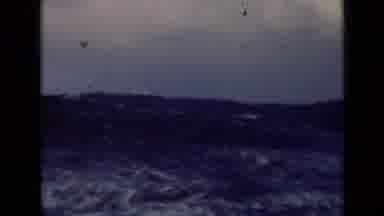 Persian Gulf (1947): Cloudy Day Overcast Weather With Birds Flying Over Crashing