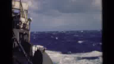 Persian Gulf (1947): A Boat Going Through Very Heavy Waves During A Very Bright