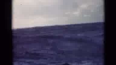 Persian Gulf (1947): Scene Of Large Swells On Body Of Water Filmed From Ship