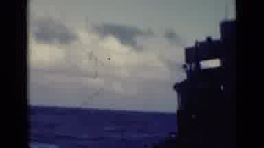 Persian Gulf (1947): Ship Cuts Through The Waves Of The Ocean Towards Its