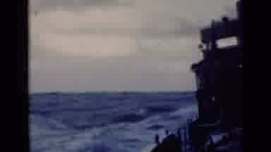 Persian Gulf (1947): Sailing Sea Water Ship Waves Crashing Rocking Splashing