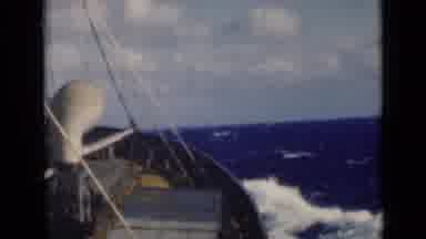 Persian Gulf (1947): A Boat Going Through Big Waves In The Oceans During A Sunny
