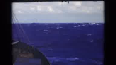 Persian Gulf (1947): Ocean Water And Sky Being Filmed From A Boat As It Moves Up