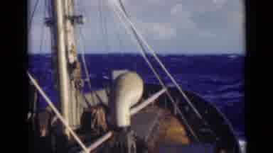 Persian Gulf (1947): Boat Sets Out To Blue Sea Full Of Rip Currents With A Sky