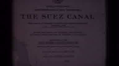 Suez Canal Egypt-1946: The Suez Canal Plaque Hangs Briefly On The Sign And The