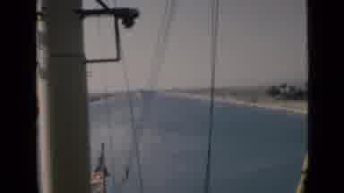 Suez Canal Egypt (1946): View Of White Beaches And Blue Sea Water On A Sunny Day
