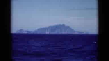 Suez Canal Egypt (1946): Sailing In The Ocean With A Mountain Afar