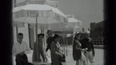 San Francisco California (1937): Young Adults Leaving Outdoor Cafe Walking Near