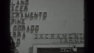 San Francisco California (1937): Men On Top Of A Ladder Fixing A Sign From
