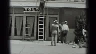 San Francisco California (1937): Man Observing Construction Outside Of A Theater