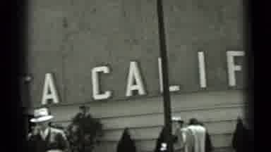 San Francisco California (1937): Blimp Flying Above People Waiting In Line At Alta