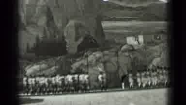San Francisco California (1937): Observing Marching Troopers Near A Rocky Hillside