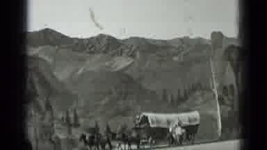 SAN FRANCISCO CALIFORNIA-1937: A Western Play With Horse-Drawn Wagon And Painted Backdrop