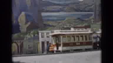 San Francisco California (1937): Staged Scene Of A Small Town With Street Trolleys