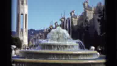 San Francisco California (1937): Old Home Movie Of A Steeple A Fountain Under A