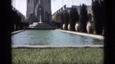 San Francisco California (1937): Man Walking Through A Beautiful Plaza With