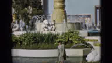San Francisco California (1937): A Man In A Waterfall Area