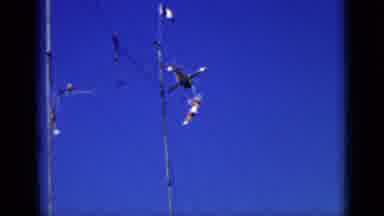 San Francisco California (1937): Trapeze Artists Are Performing A Trick In Video