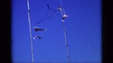 San Francisco California (1937): Two People Use Aerial Apparatus To Train For