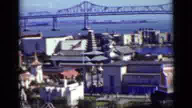 San Francisco California (1937): View Of Buildings On The Water's Edge And A Ridge