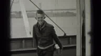 San Francisco California (1937): White Boy With Short Buzz Cut Smiles At The Older