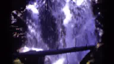 Colorado USA (1938): White Water Cascades Down From Rock Formation Jagged Rock