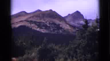 Colorado USA (1938): Beautiful View Mountains Trees Stream Nature Blue Sky No