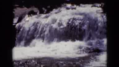 Colorado USA (1938): Small Waterfall That Woman Appears In Front Of And Looks