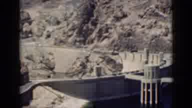 Arizona USA (1939): View Of The Hoover Dam And Its Rocky Background With A Cut
