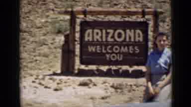 Arizona USA (1939): Welcoming Board To The State Of Arizona In A Summer Season