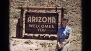 Arizona USA (1939): Lady In Arizona Body Of Water Historic Cars Parked In Tourist