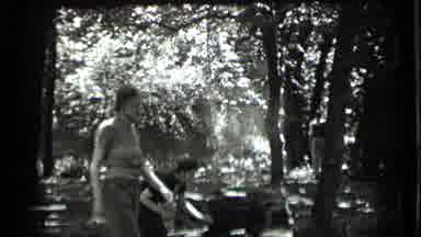 Clear Lake California (1939): A Group Of Boys And Girls Enjoying Picnic In The