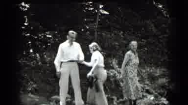 Clear Lake California (1939): Men And Women Taking Ottos And Walking Around To