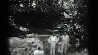 Clear Lake California (1939): Women (Seemingly Tourists) Walk Toward Men In A