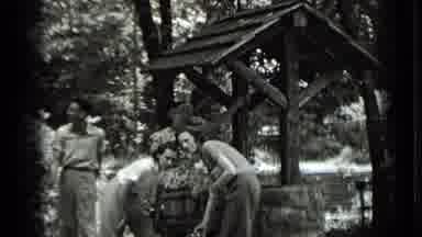 Clear Lake California (1939): People Having Fun In Front Of A Water Well Probably