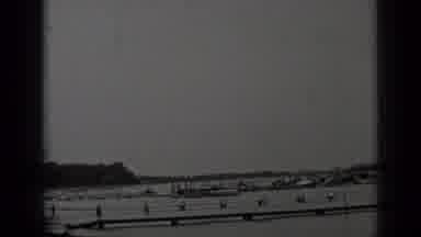 Clear Lake California (1939): Scanning Across A Bridge Crossing A Bay With Boats