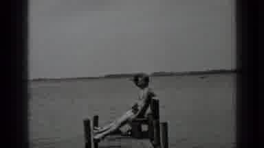 Clear Lake California (1939): Two Men Sunbathing Together In Swimsuits While