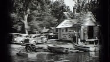 Clear Lake California (1939): Boating And Fishing Spot In A Lake And Two People