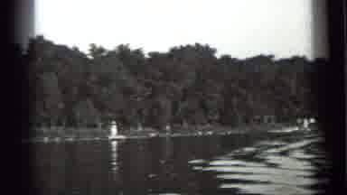 Clear Lake California (1939): Looking Across A Rippling Body Of Water Toward